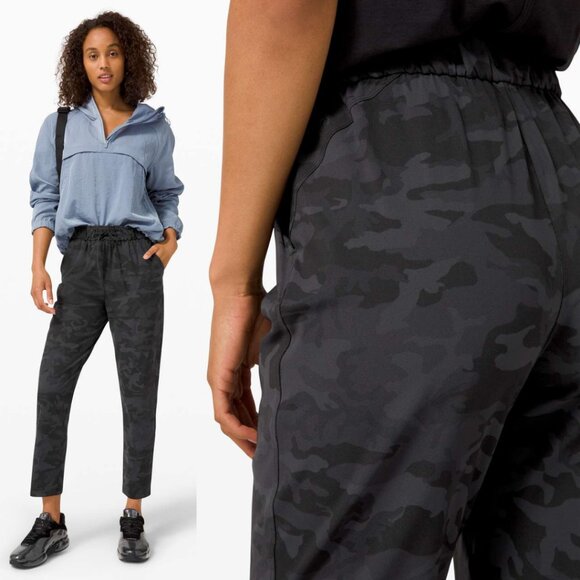 Lululemon Keep Moving Pant 7/8 High-Rise In Incognito Camo Multi Grey Size 2 - Picture 1 of 10